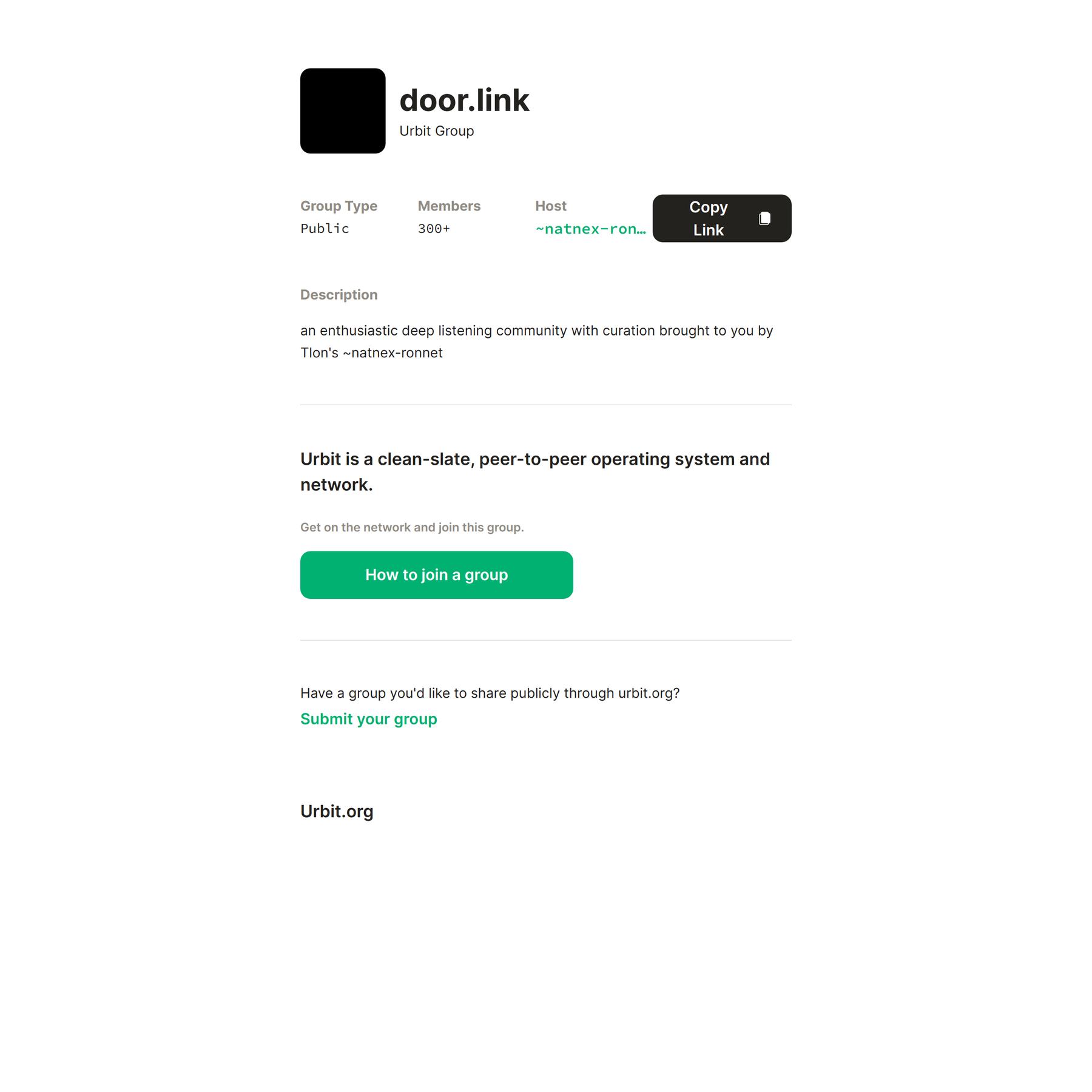 door.link • Groups • urbit.org
