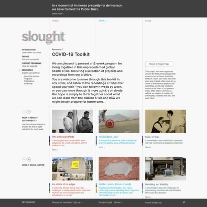COVID-19 Toolkit - Resources - Slought