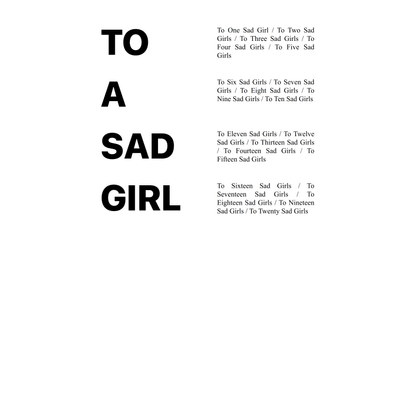 To A Sad Girl