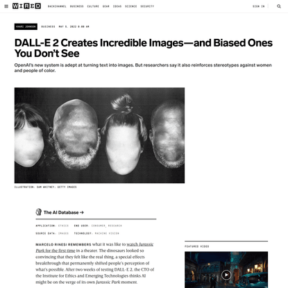 DALL-E 2 Creates Incredible Images—and Biased Ones You Don’t See | WIRED