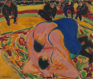 Wrestlers in a Circus 1909  Ernst Ludwig Kirchner (German, 1880-1938)