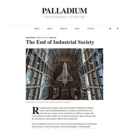 The End of Industrial Society