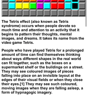 The Tetris Effect
