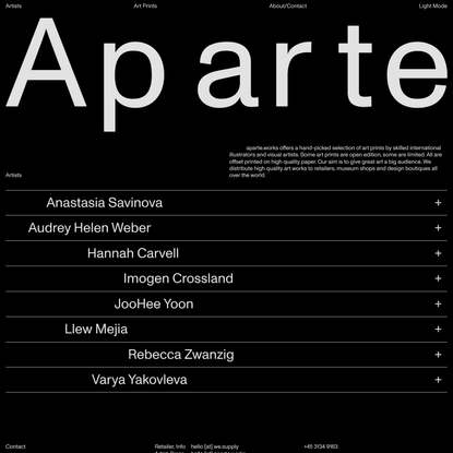 Artists - Aparte