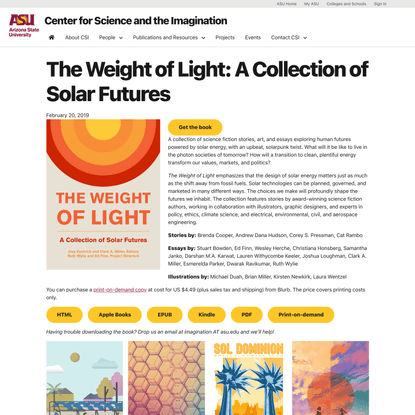 The Weight of Light: A Collection of Solar Futures - Center for Science and the Imagination