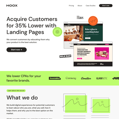 Landing page solution - HOOX
