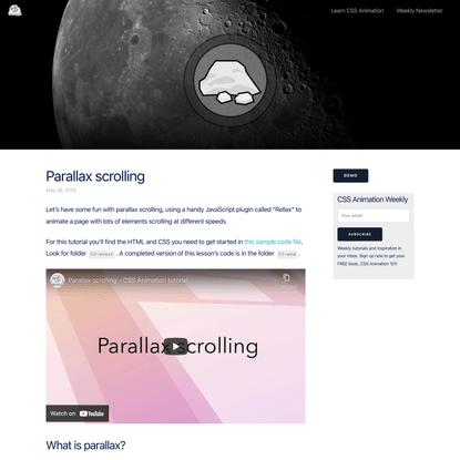 Parallax scrolling - CSS Animation