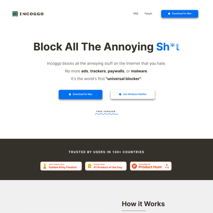 Incoggo - Universal Blocker - Home - Universal Blocker | Enjoy a better Internet - Incoggo
