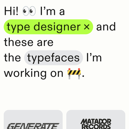 Type — Maciek Marć — graphic &amp; type designer