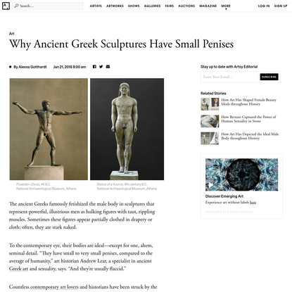Why Ancient Greek Sculptures Have Small Penises