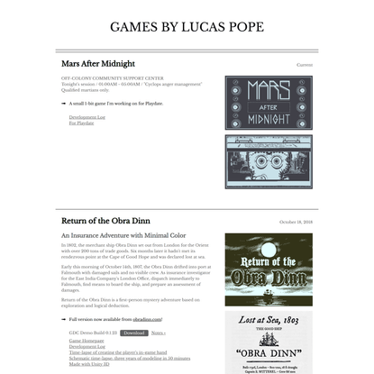Games by Lucas Pope