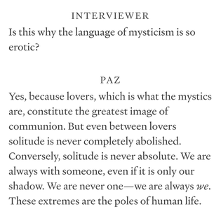 | Octavio Paz, The Art of Poetry No. 42
