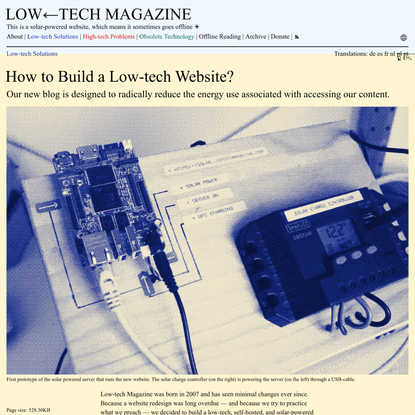 How to Build a Low-tech Website? | LOW←TECH MAGAZINE