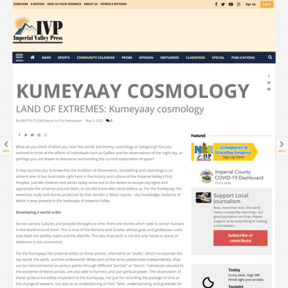 LAND OF EXTREMES: Kumeyaay cosmology