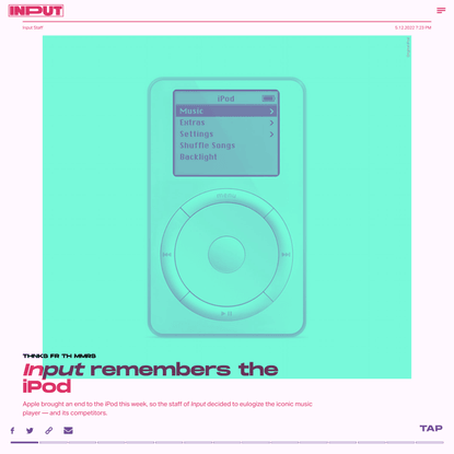 Input remembers the iPod