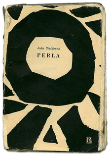 Jan Młodożeniec, cover design for John Steinbeck’s The Pearl, 1956.