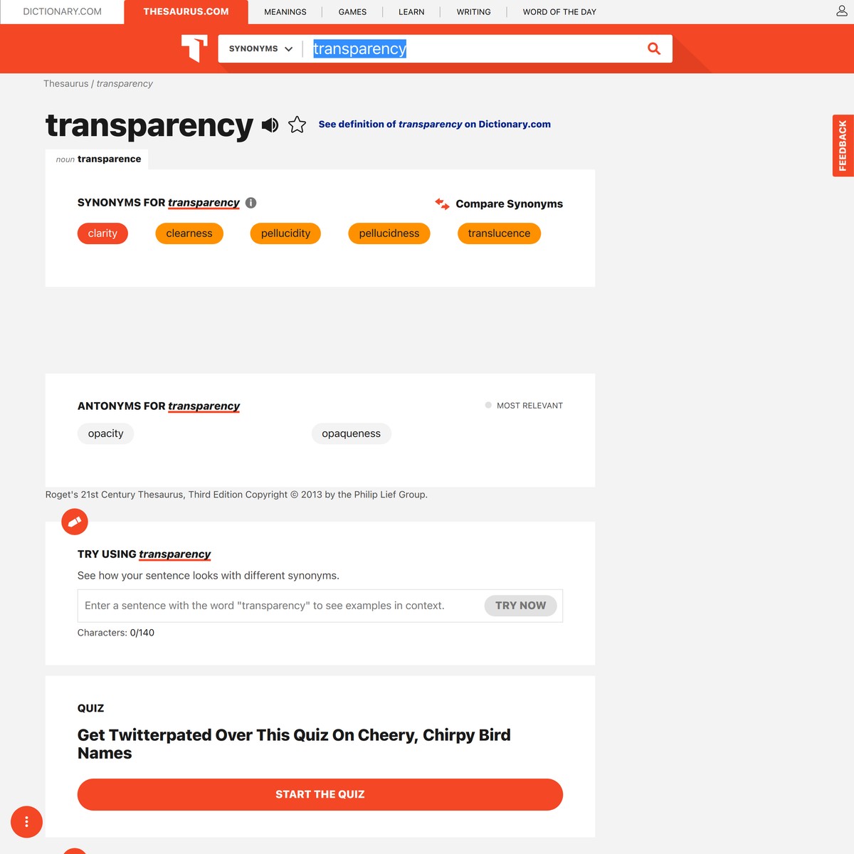 Synonyms of transparency — Are.na