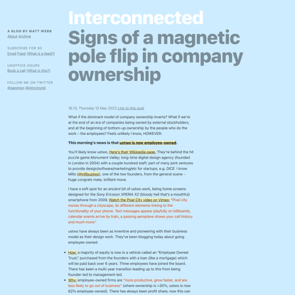 Signs of a magnetic pole flip in company ownership