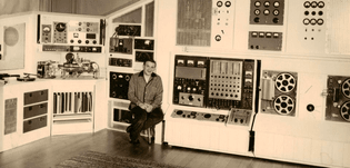 Raymond Scott in his studio
