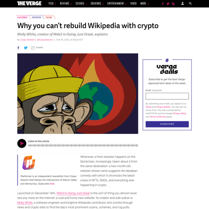 Why you can’t rebuild Wikipedia with crypto