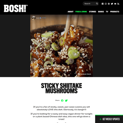 Sticky Shiitake Mushrooms - BOSH!