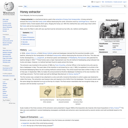 Honey extractor - Wikipedia