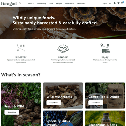Foraged | The Marketplace for Wild &amp; Specialty Food