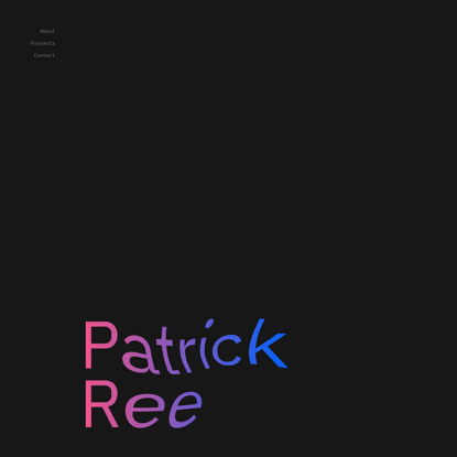 Patrick Ree’s Portfolio