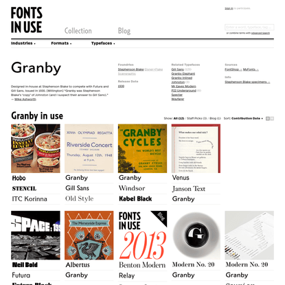 Granby in use - Fonts In Use