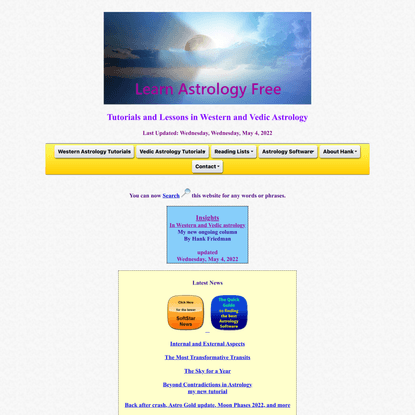 Learn Astrology Free - Tutorials and Lessons in Western and Vedic Astrology
