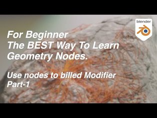 👶🏻 For Beginner The BEST Way To Learn Geometry Nodes. Use nodes to billed Modifier Part-1 / Tutorial