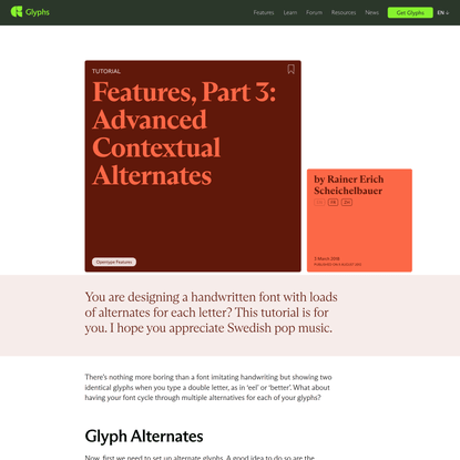 Features, Part 3: Advanced Contextual Alternates | Glyphs