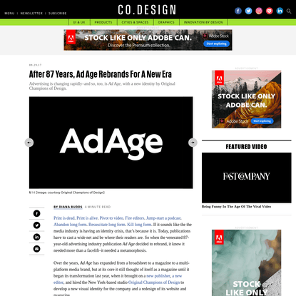After 87 Years, Ad Age Rebrands For A New Era