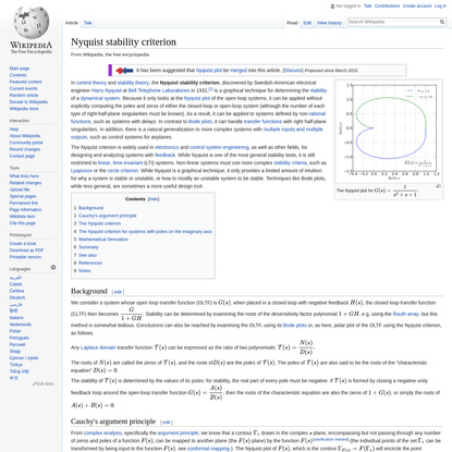 Nyquist stability criterion - Wikipedia