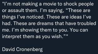 Cronenberg on Crimes of the Future 
