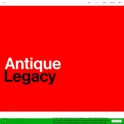 Antique Legacy « Typefaces « Optimo