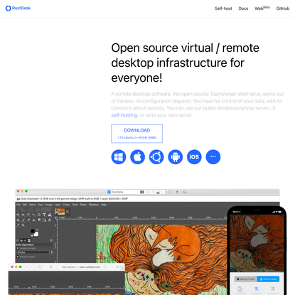 RustDesk | Open source remote desktop software | The Open Source TeamViewer Alternative
