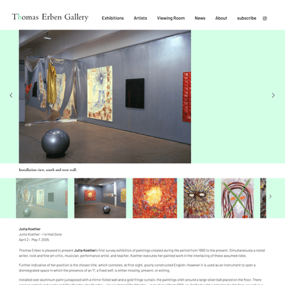 Thomas Erben Gallery  |  Jutta Koether – I Is Had Gone