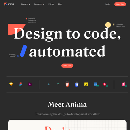 Anima: Design to code | High-fidelity prototypes