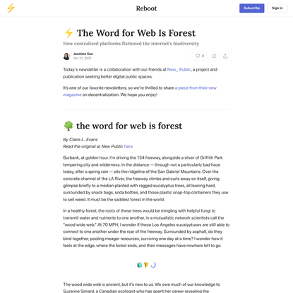 ⚡️ The Word for Web Is Forest