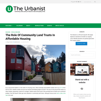 The Role Of Community Land Trusts In Affordable Housing " The Urbanist