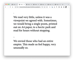 A small generative text I made partway through this course