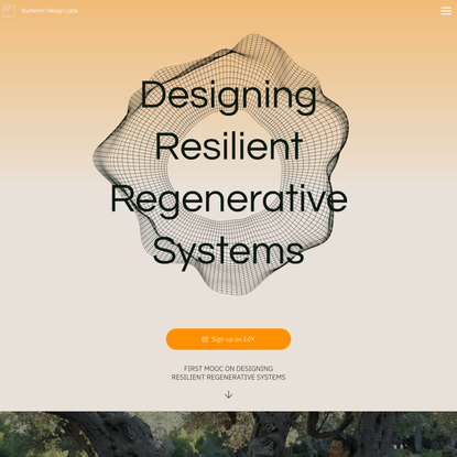 NEW! Designing Resilient Regenerative Systems (MOOC) - Systemic Design Labs