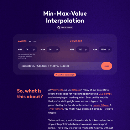 Min-Max-Value Interpolation