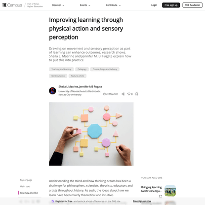 Using movement and sensory perception to improve learning | THE Campus Learn, Share, Connect