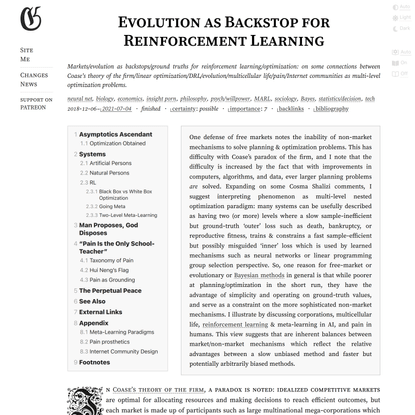 Evolution as Backstop for Reinforcement Learning