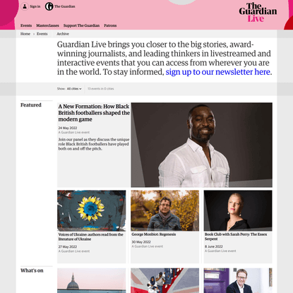 Guardian Live Events | The Guardian Members