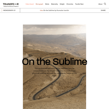 On the Sublime – Transfer