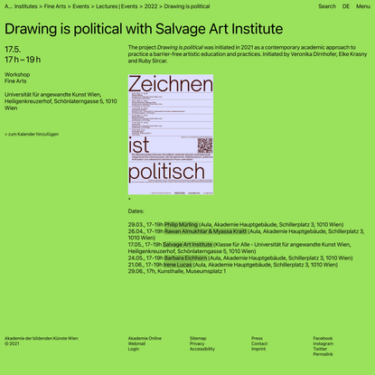 Drawing is political with Salvage Art Institute