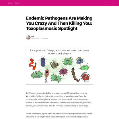 Endemic Pathogens Are Making You Crazy And Then Killing You: Toxoplasmosis Spotlight